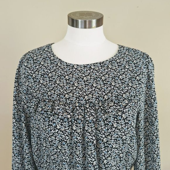 NWT Loft Floral Print Dress with ruffle detail and belted tie - Size 6 - Picture 2 of 10